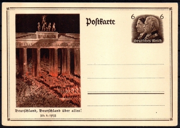 Propagandakarte mit Hitler - Hindenburg.